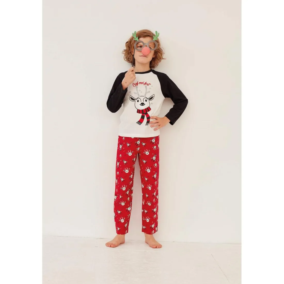 Pyjama garçon écru en coton