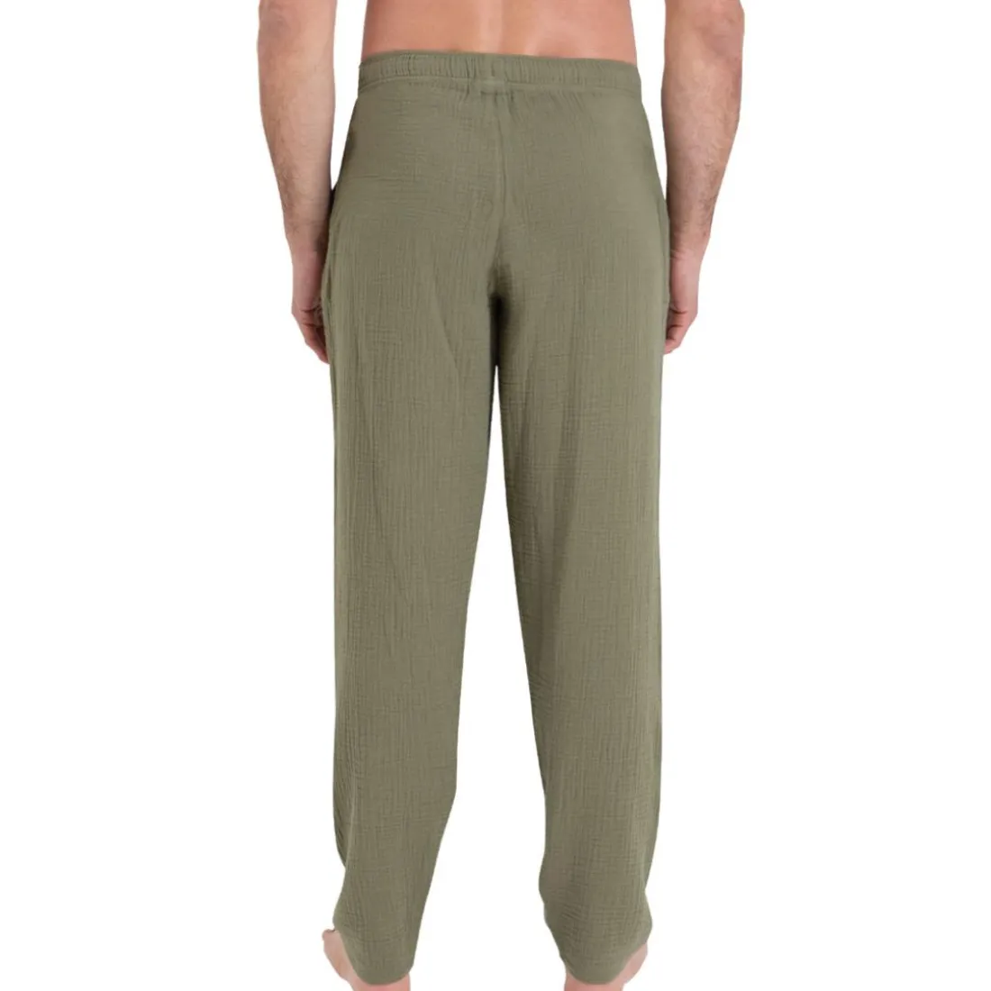 Pyjama long col rond homme Easy coton Athena multicolore
