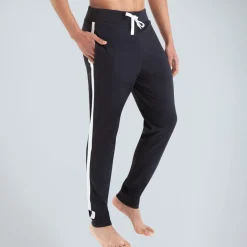 Pyjama long col v homme Homewear noir en coton