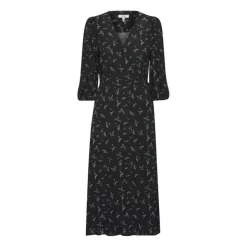Robe à fleurs légère femme bleu stone en viscose