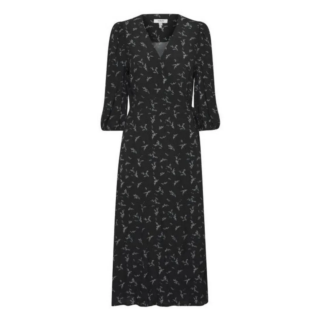 Robe à fleurs légère femme bleu stone en viscose