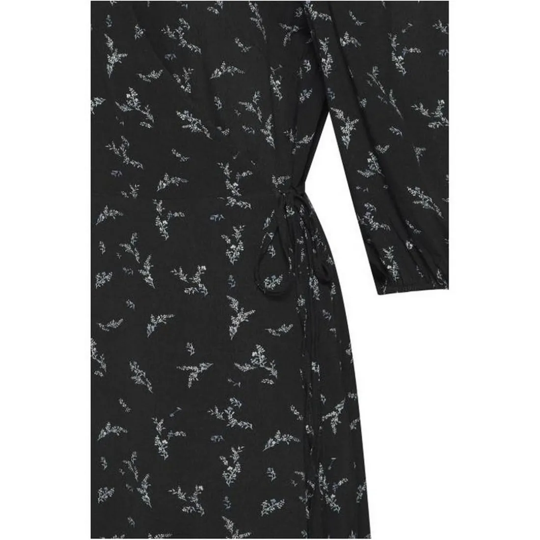 Robe à fleurs légère femme bleu stone en viscose