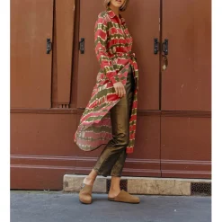 Robe - Rouge en viscose
