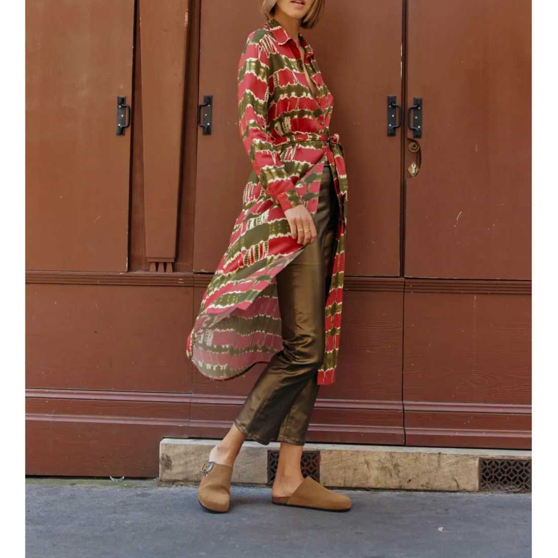 Robe - Rouge en viscose