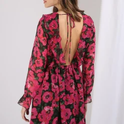 Robe à volants dos nu Louise