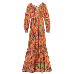 Robe ALTHEA - Jakarta rouge en viscose