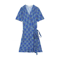 Robe BRIDGETTE bleu en viscose