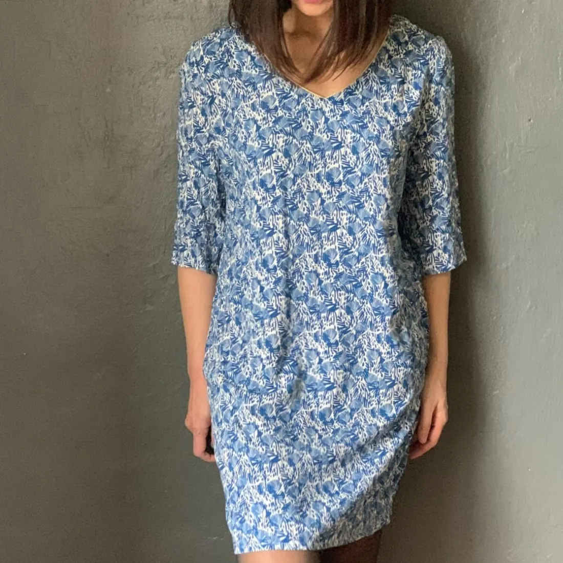 Robe Caméléon - Phoenix bleu en viscose