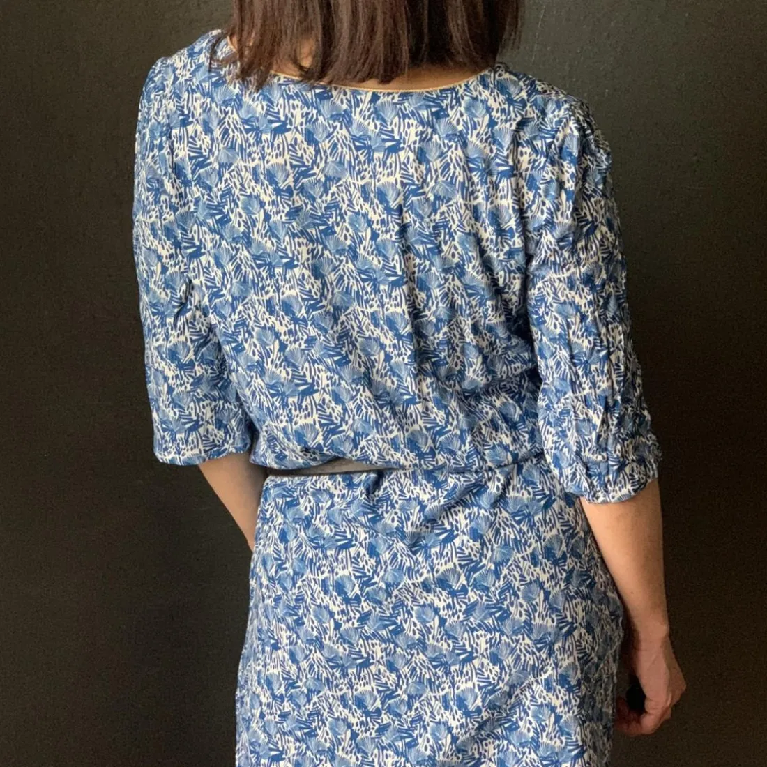 Robe Caméléon - Phoenix bleu en viscose