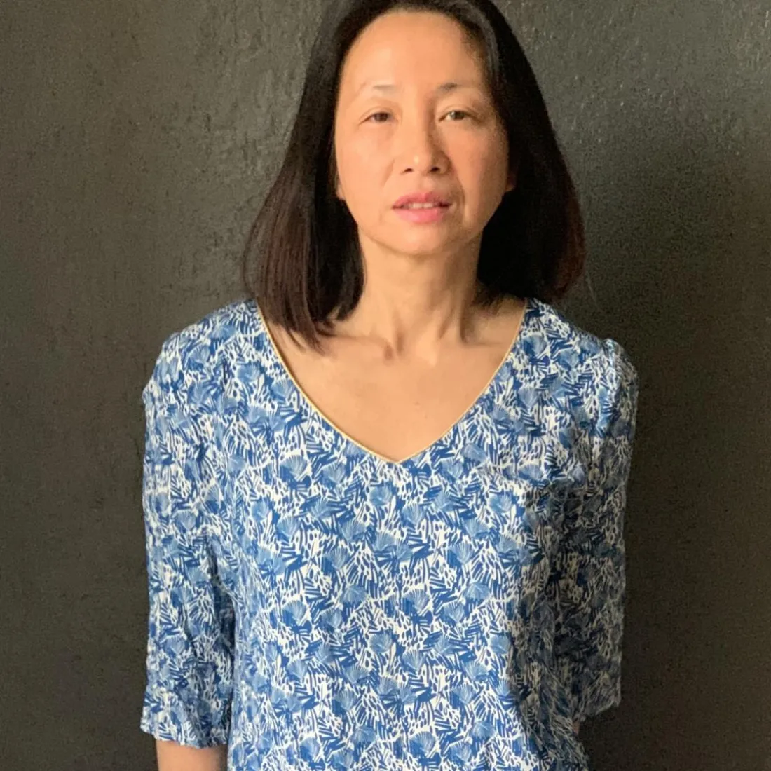 Robe Caméléon - Phoenix bleu en viscose