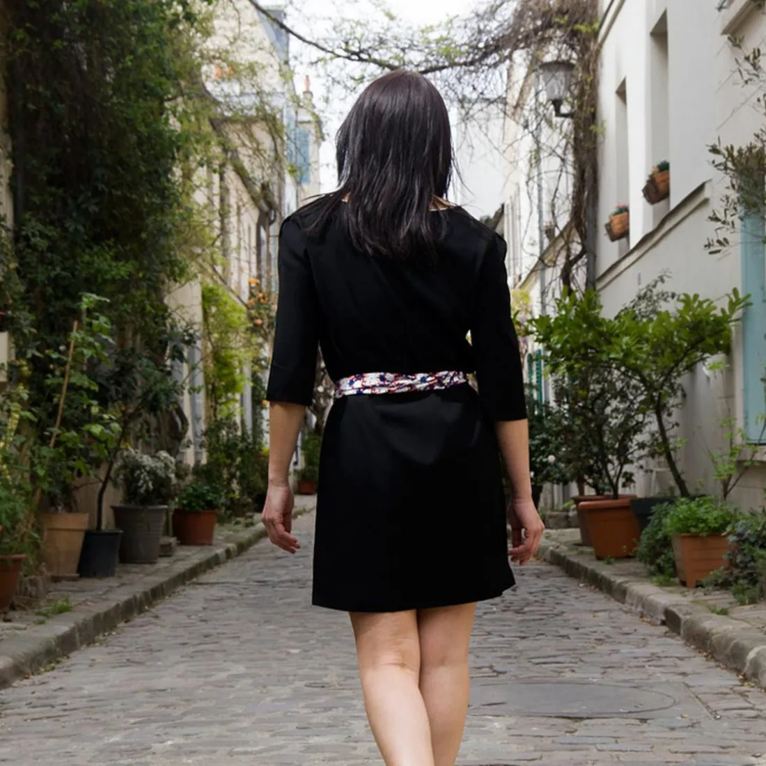 Robe Caméléon noire en viscose