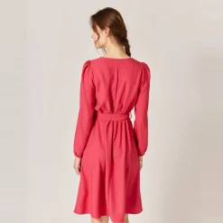 ROBE CEINTUREE rose