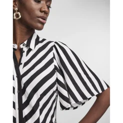 Robe chemise noir en viscose Vera