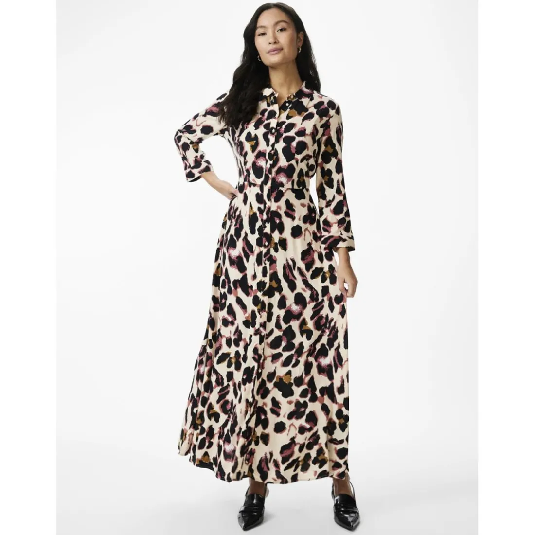 Robe chemise rose en viscose Alice
