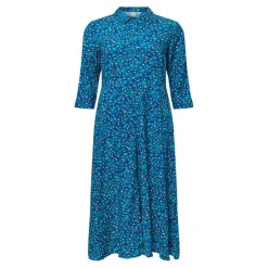 Robe chemise Turquoise en viscose Iris bleu