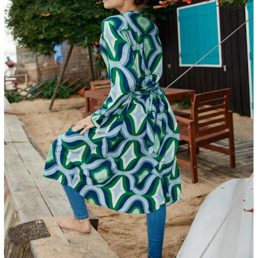 Robe CLELIE - Geo bleu