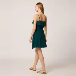 Robe courte à bretelles vert