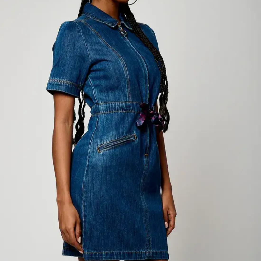 Robe courte en coton Brat denim