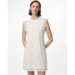 Robe courte en dentelle Colline blanc écru Daisy