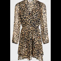 Robe courte femme léopard