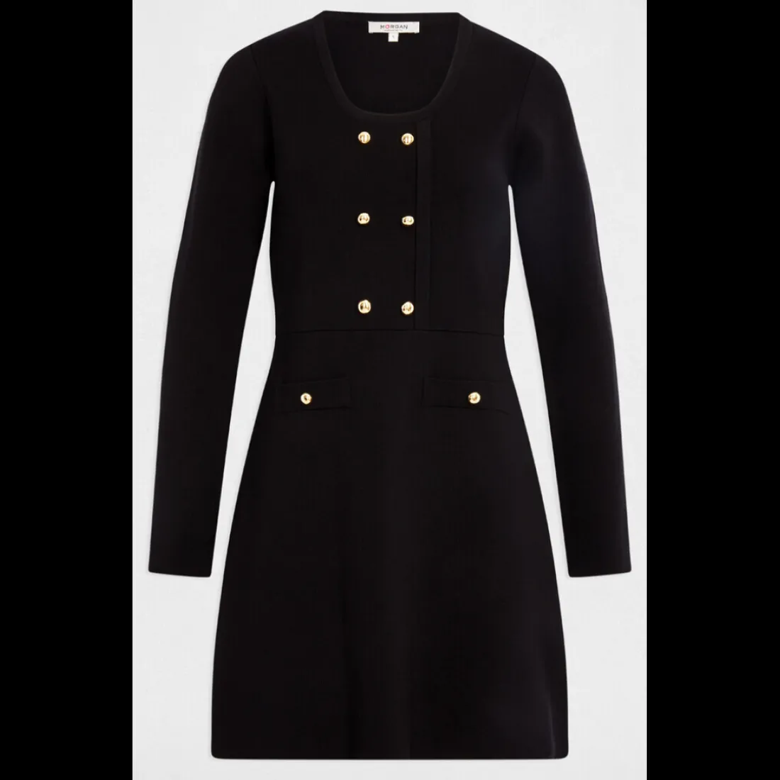Robe courte femme Morgan noir en viscose