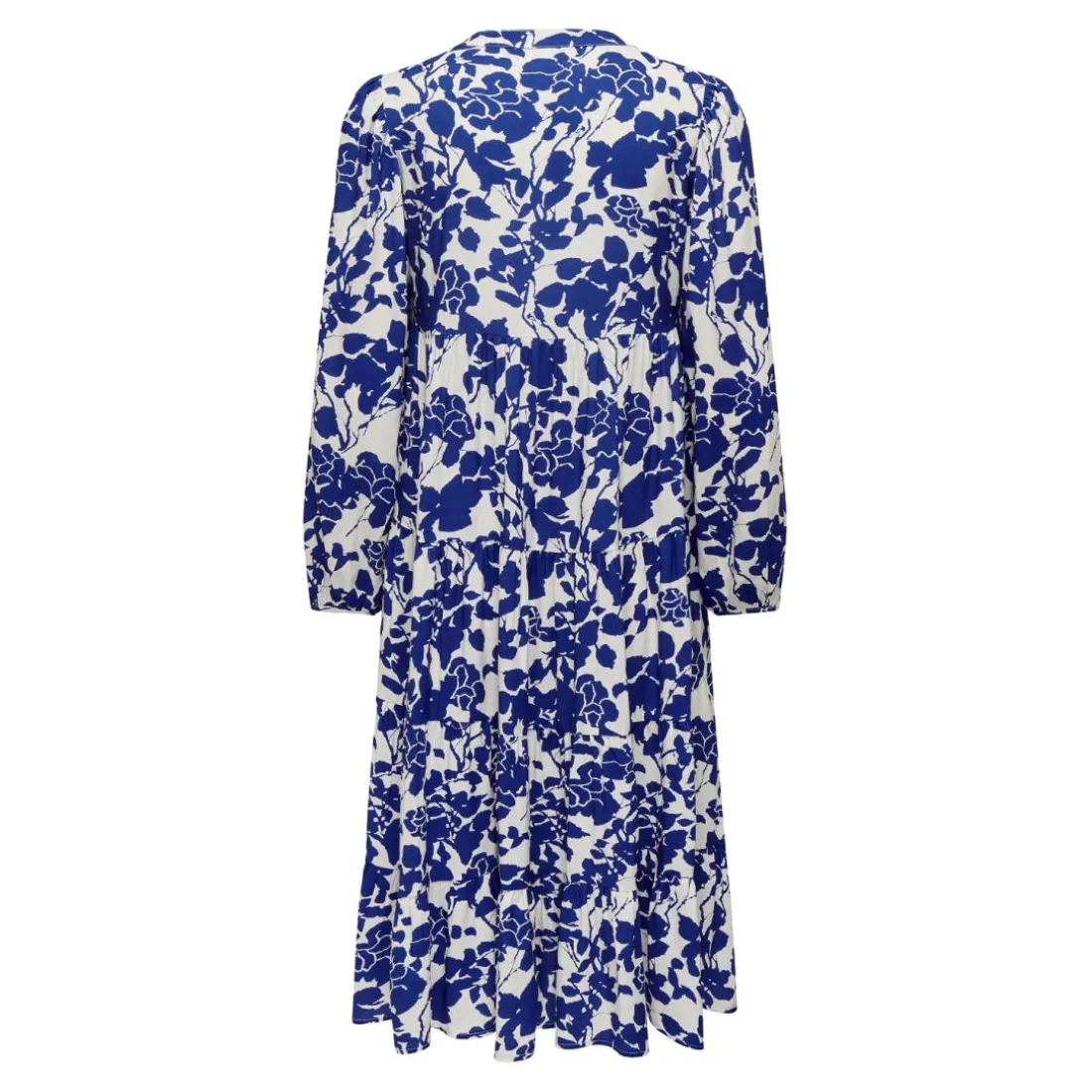 Robe courte fermeture par bouton manches 7/8 bleu foncé en viscose Dot