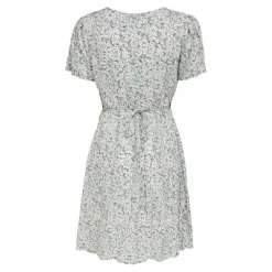 Robe courte Imprimé all over Col en V Manches courtes Au-dessus du genou bleu Hope