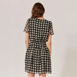 Robe courte imprimée noir
