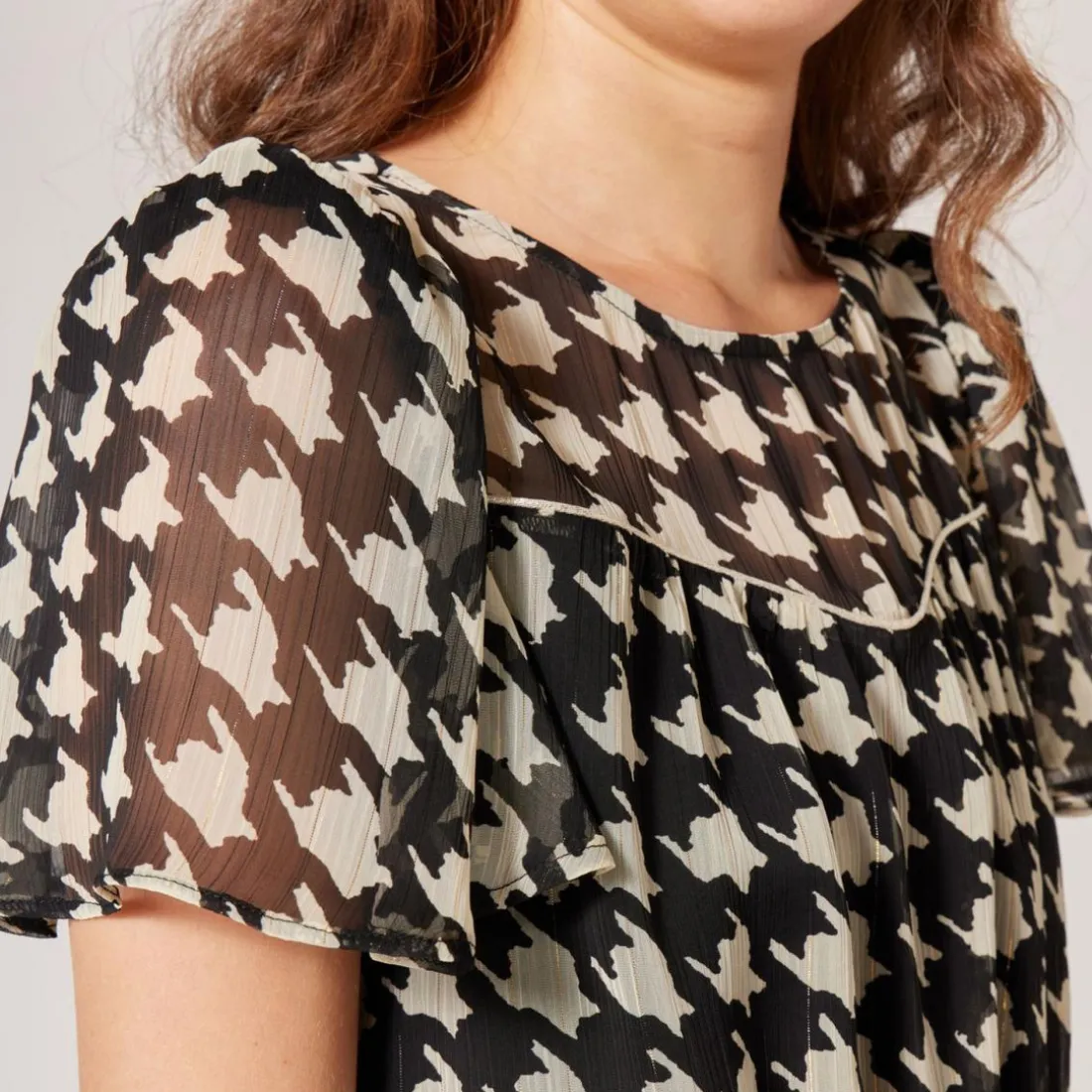 Robe courte imprimée noir