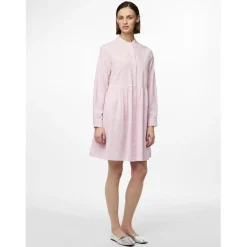 Robe courte manches longues en coton Sally lavande Xia