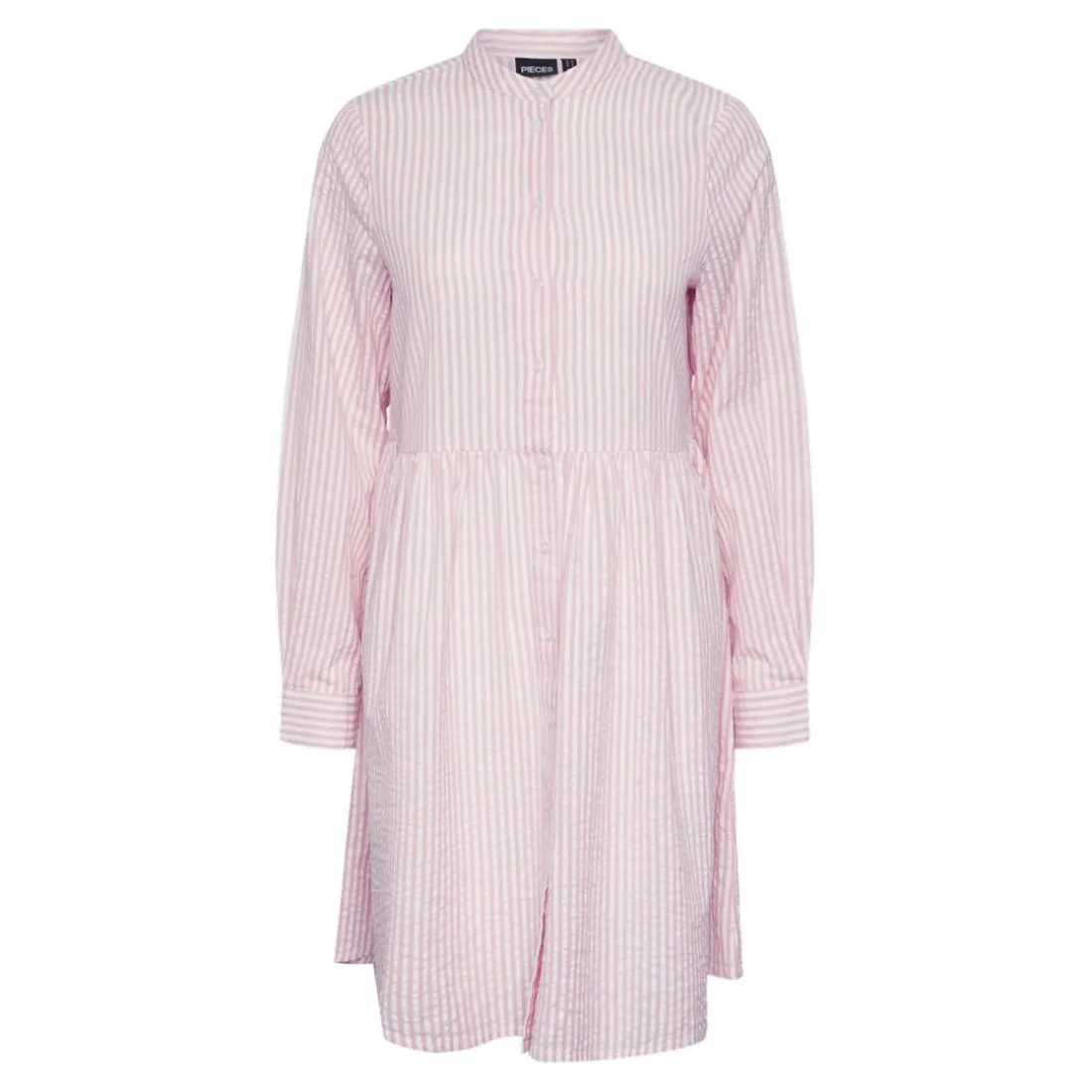 Robe courte manches longues en coton Sally lavande Xia