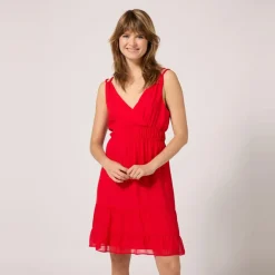 Robe courte rouge
