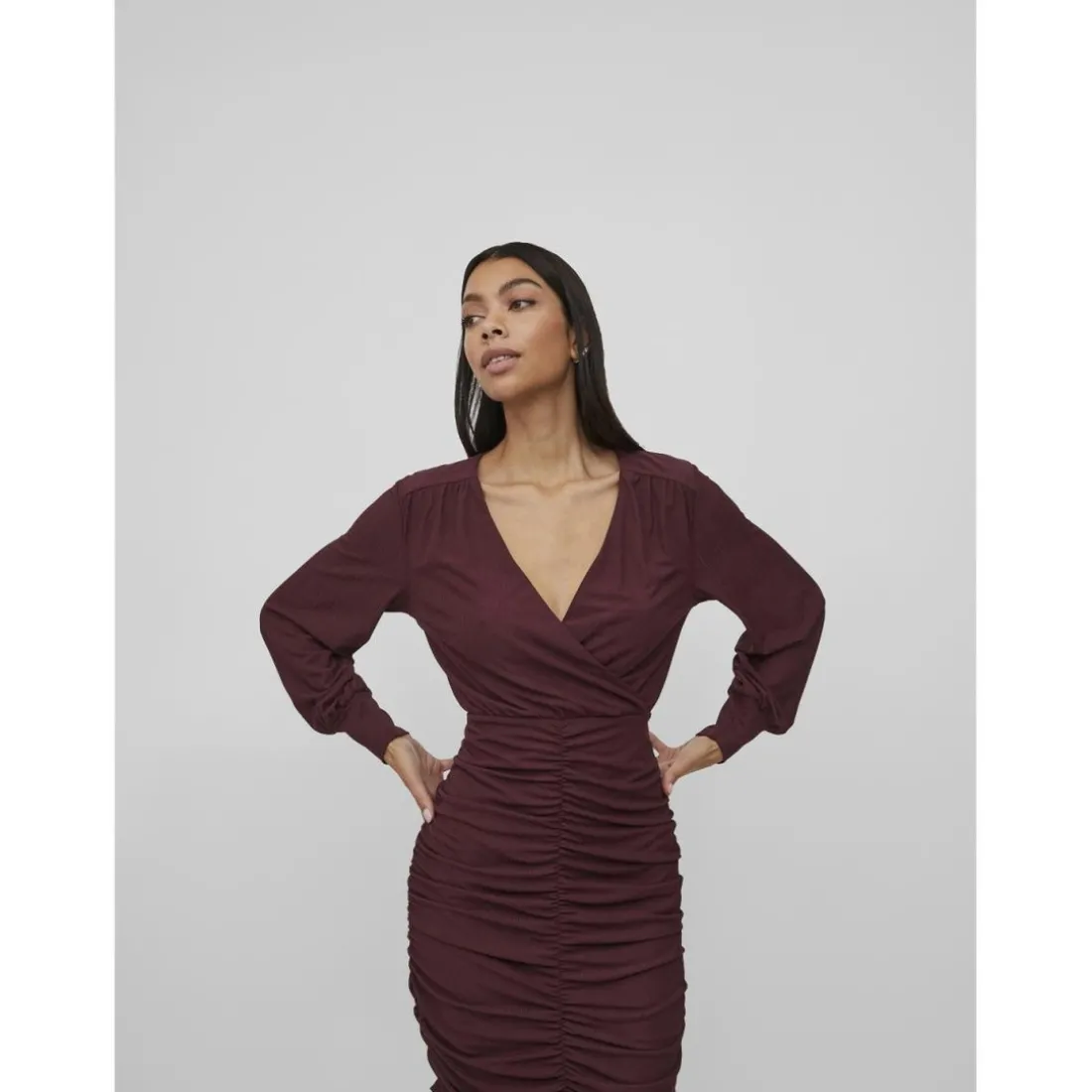 Robe courte violet Vera