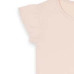 Robe de nuit filette uni imprimé Bee devant - Rose Nude