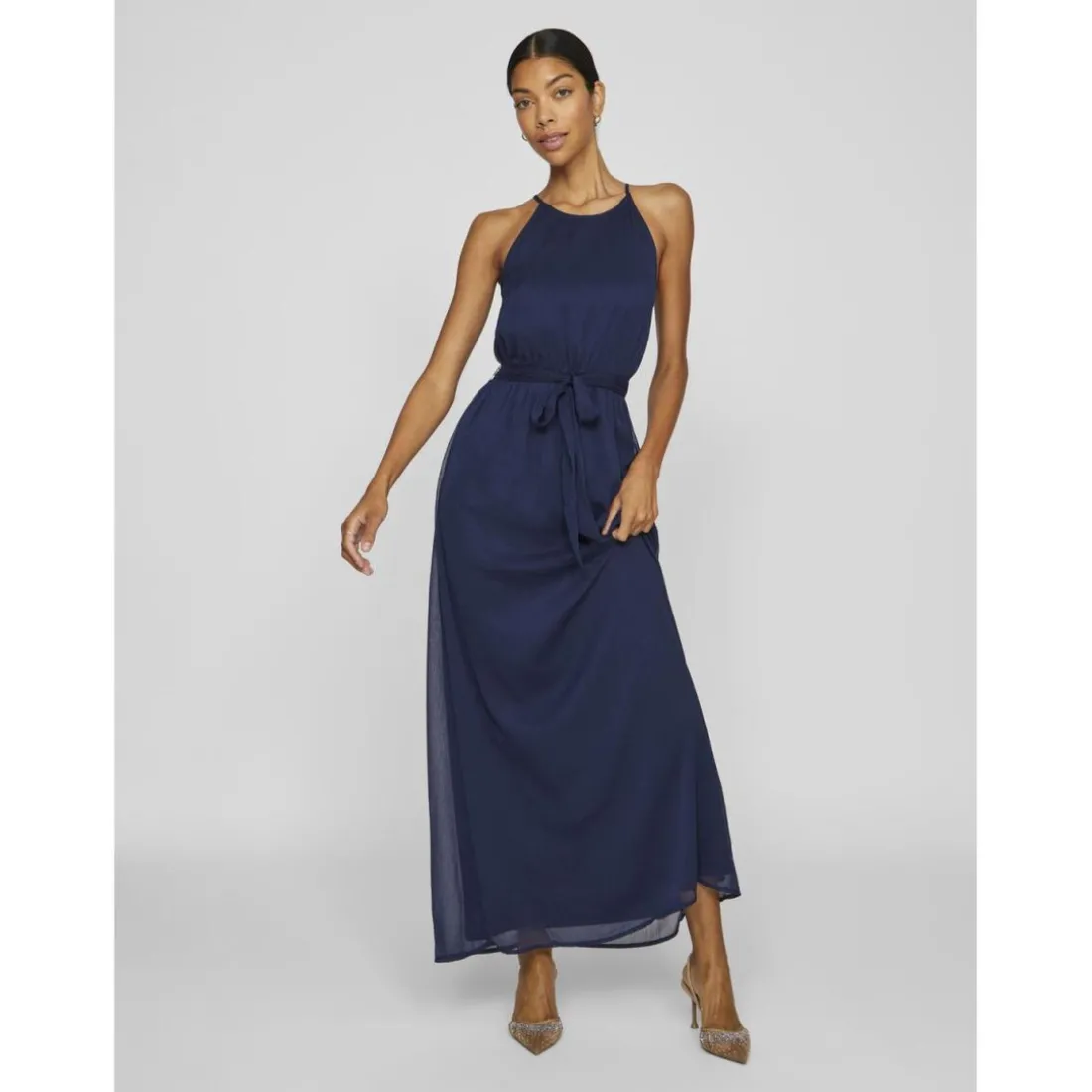 Robe de soirée sans manche Falia bleu Elle