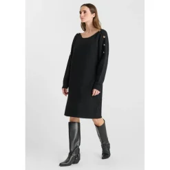 Robe droite CARMENA noir Lou