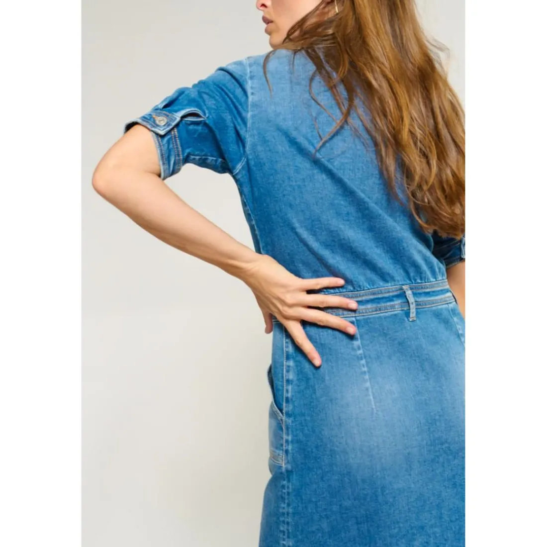 Robe droite en jeans ALVY bleu Demi