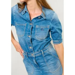 Robe droite en jeans ALVY bleu Demi