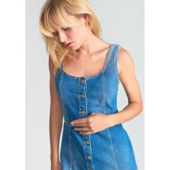 Robe droite en jeans TIRANA bleu Xena