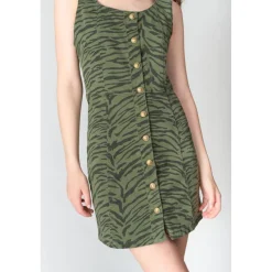 Robe droite en jeans ZERANA vert Hazel