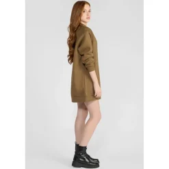Robe droite fille ADELGI marron Lily en coton
