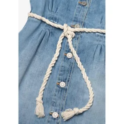 Robe droite fille en jeans KARITE bleu