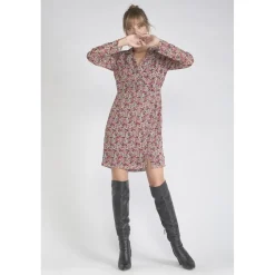 Robe droite HABBES rose