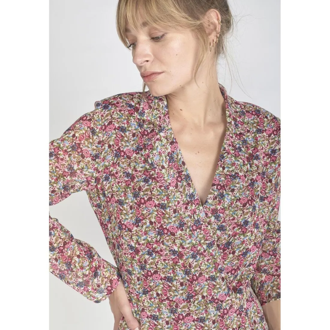 Robe droite HABBES rose