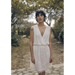 Robe droite HELIOT marron Sia en coton