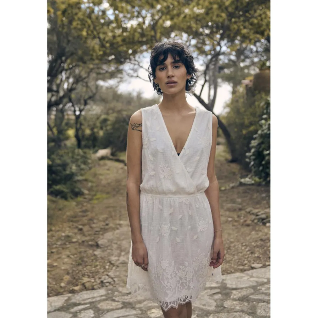 Robe droite HELIOT marron Sia en coton
