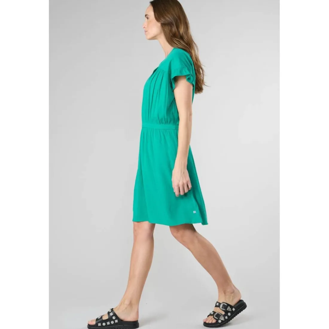 Robe droite JOLIBOI vert Wren