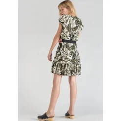 Robe droite PAGE vert en viscose