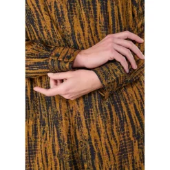 Robe droite ROY marron Ines en viscose