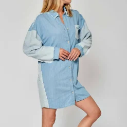 Robe En Jean LOANE bleu en coton